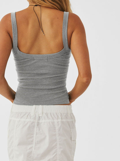 Anke Damen Tanktop Gerippt Rundhalsausschnitt