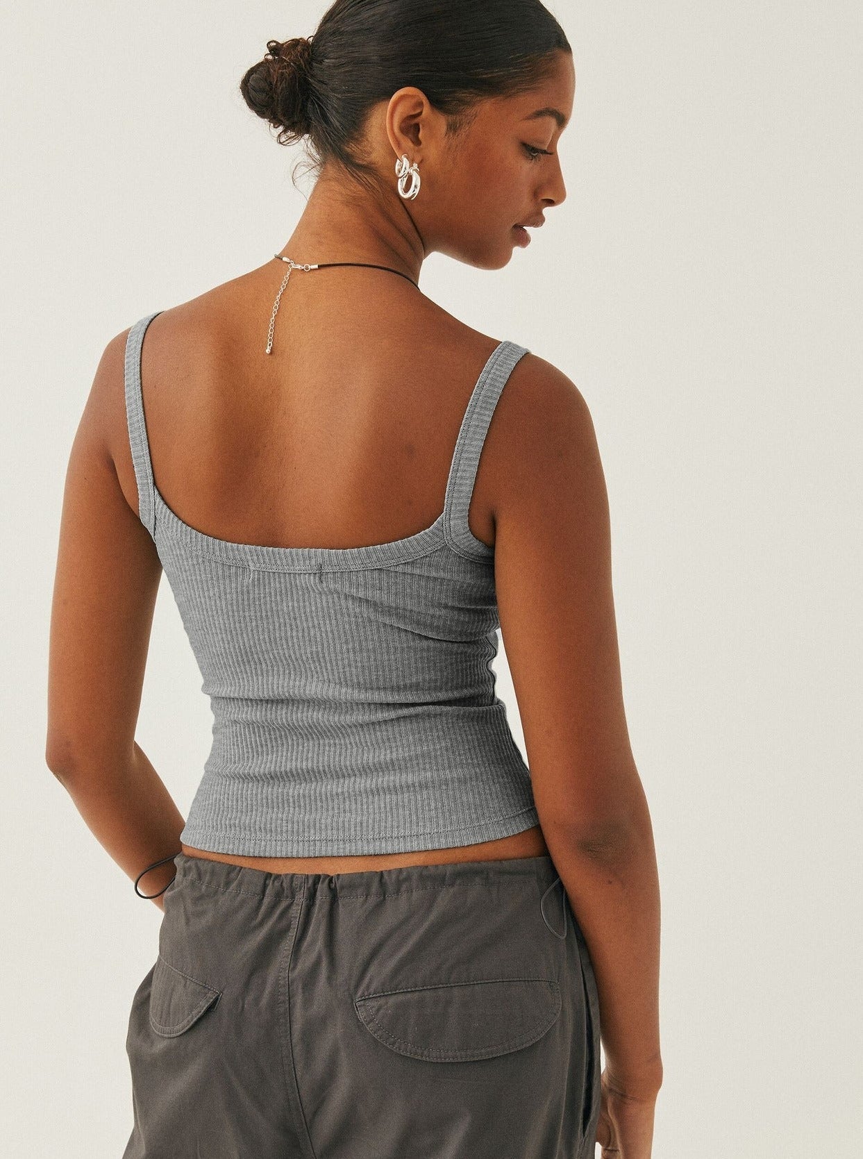 Anke Damen Tanktop Gerippt Rundhalsausschnitt