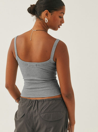 Anke Damen Tanktop Gerippt Rundhalsausschnitt