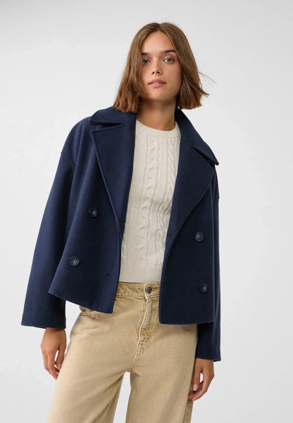 Damen Oversize Kurzmantel Herbst Übergang