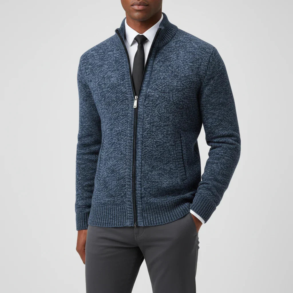 Herren Strickjacke Reißverschluss Vorne