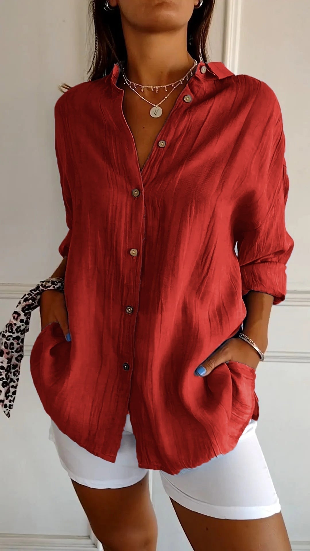 Eveloria Damen Sommerbluse Leicht Elegantes Design