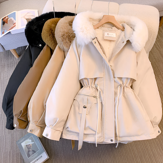 Damen Winterjacke Lange Kapuzen Warm - Eveloria