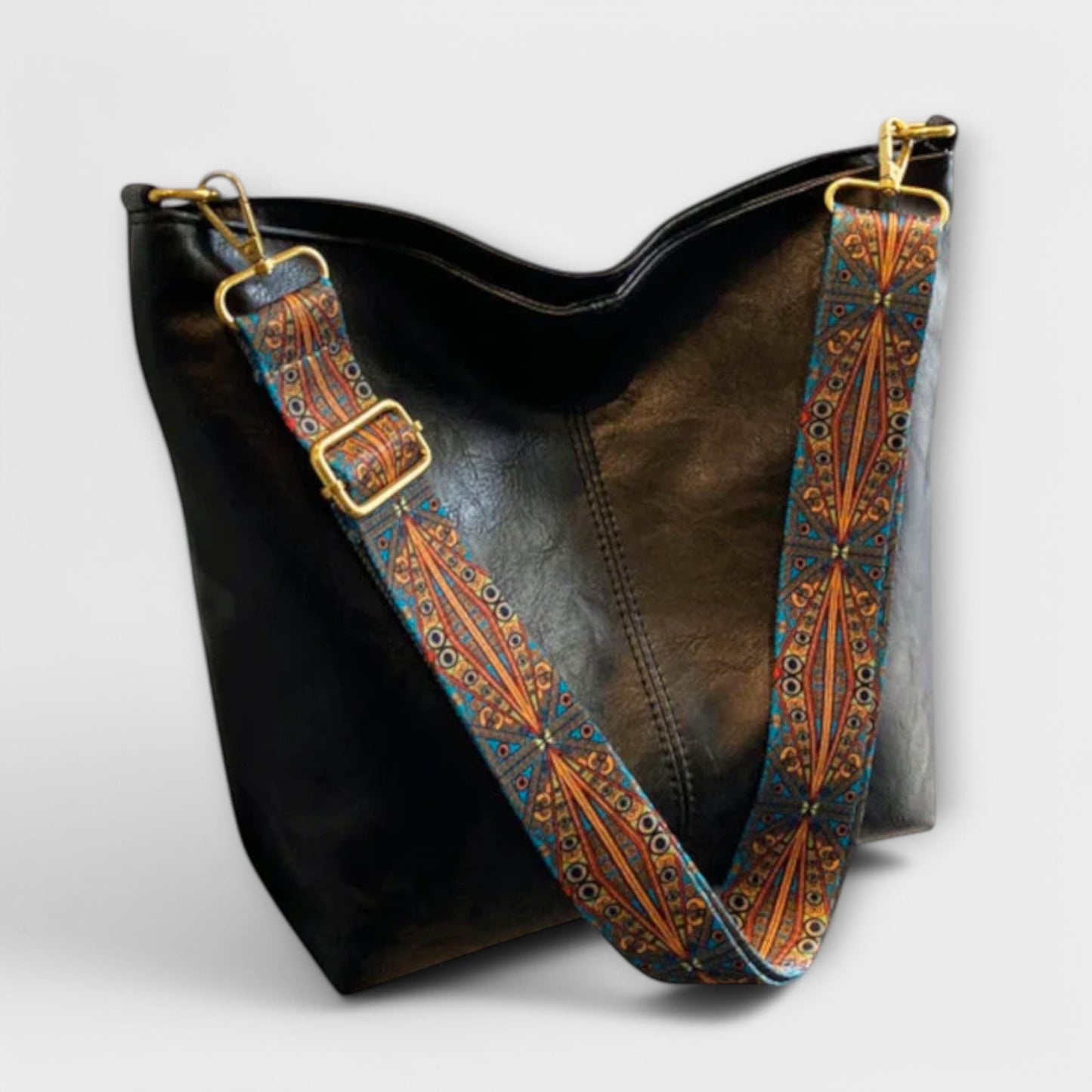 Damen Schultertasche Einzigartiger Riemen Braun
