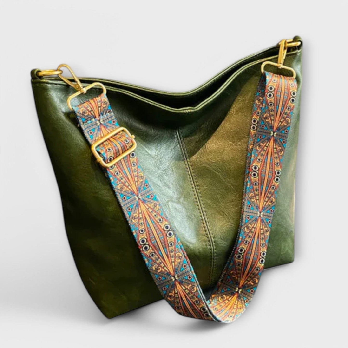 Damen Schultertasche Einzigartiger Riemen Braun