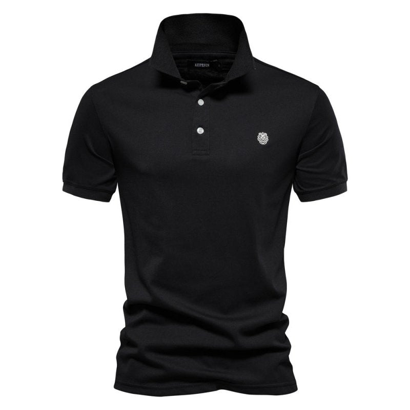 Herren Klassisches Polo-Shirt Minimale Knöpfe Weiß - Eveloria