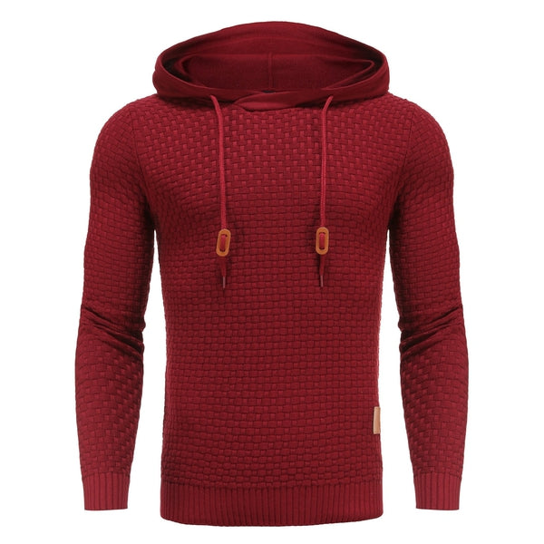 Herren Hoodie Strukt Kapuzenpullover Moderner Schnitt