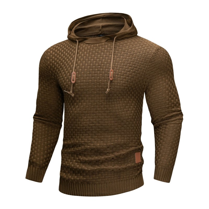 Herren Hoodie Strukt Kapuzenpullover Moderner Schnitt