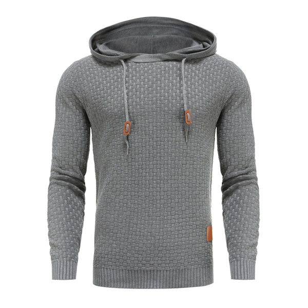 Herren Hoodie Strukt Kapuzenpullover Moderner Schnitt