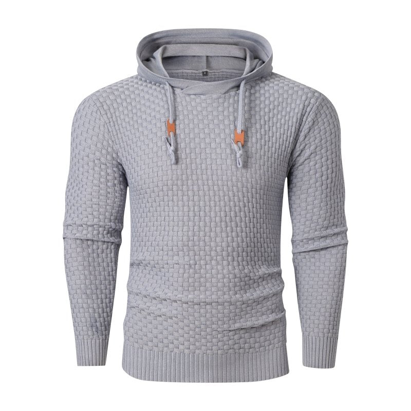 Herren Hoodie Strukt Kapuzenpullover Moderner Schnitt