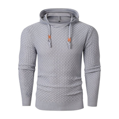 Herren Hoodie Strukt Kapuzenpullover Moderner Schnitt