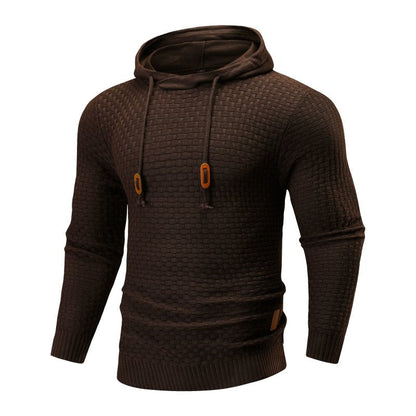 Herren Hoodie Strukt Kapuzenpullover Moderner Schnitt