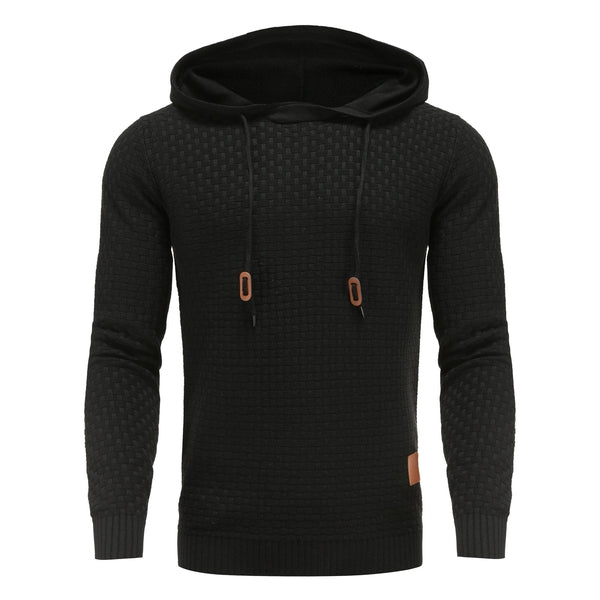 Herren Hoodie Strukt Kapuzenpullover Moderner Schnitt