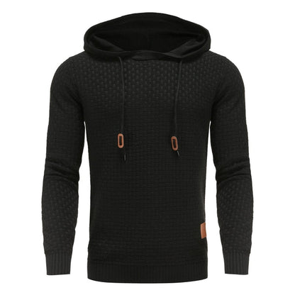 Herren Hoodie Strukt Kapuzenpullover Moderner Schnitt