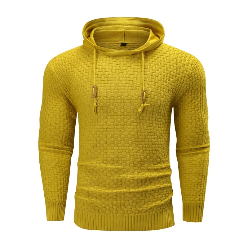 Herren Hoodie Strukt Kapuzenpullover Moderner Schnitt