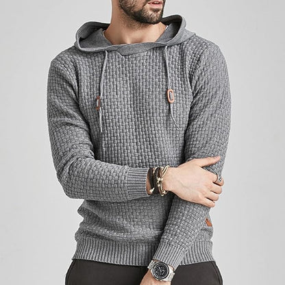 Herren Hoodie Strukt Kapuzenpullover Moderner Schnitt