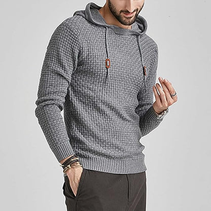 Herren Hoodie Strukt Kapuzenpullover Moderner Schnitt