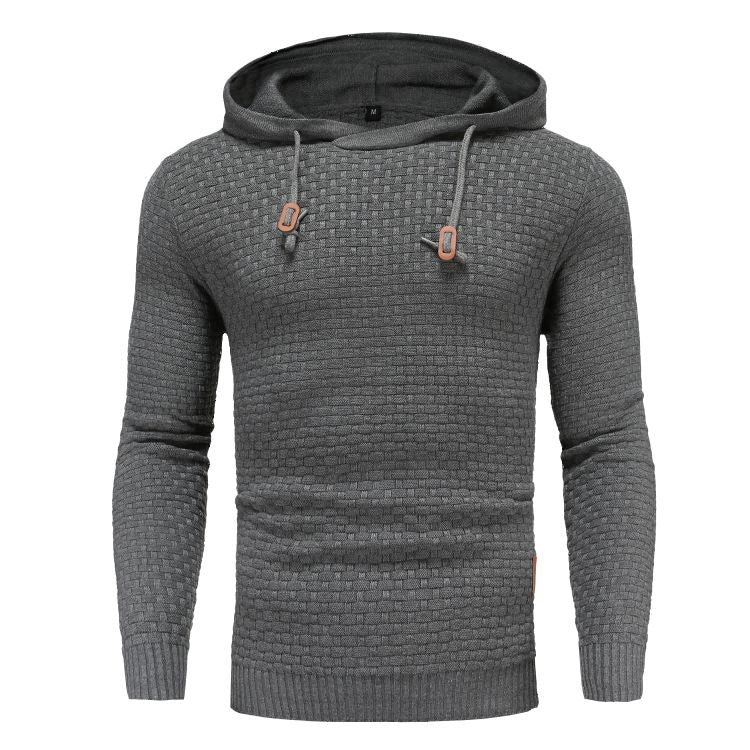 Herren Hoodie Strukt Kapuzenpullover Moderner Schnitt