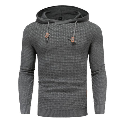 Herren Hoodie Strukt Kapuzenpullover Moderner Schnitt