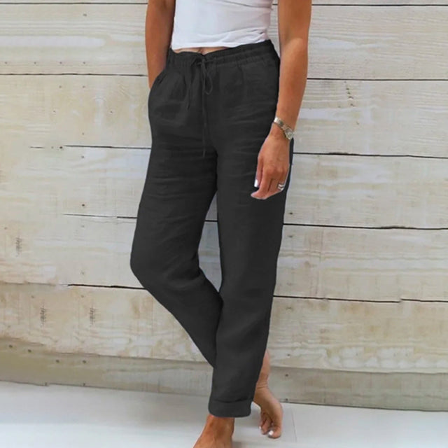 Eveloria Damen Hose Gerade Geschnitten Leicht