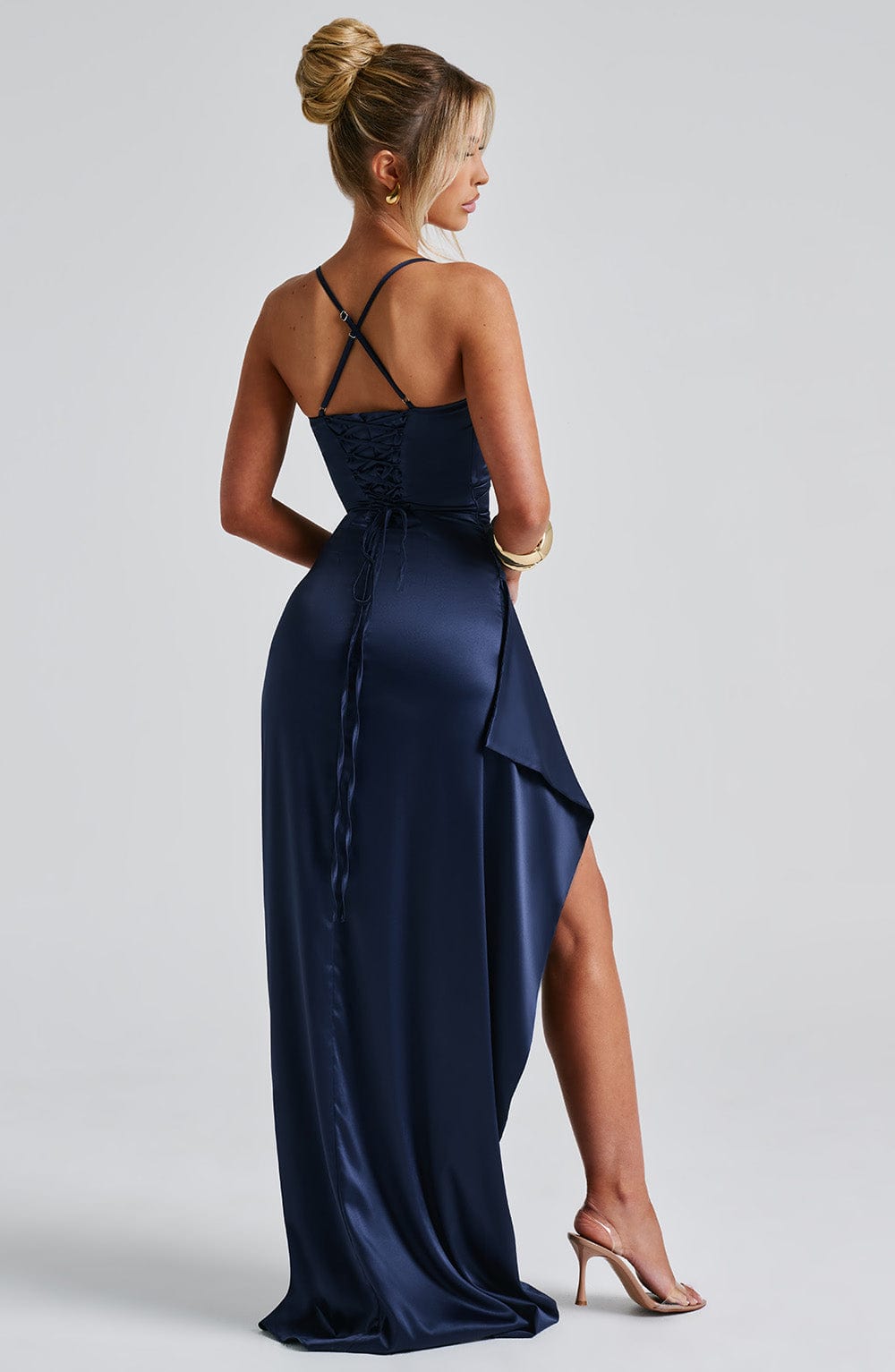 Eveloria Damen Maxikleid Marineblau - Eveloria