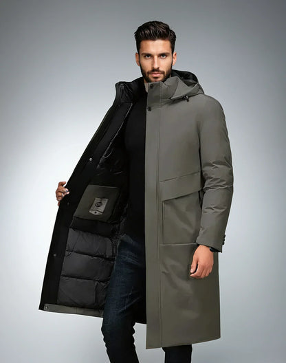 Herren Winterparka Kapuze Warm Bequem
