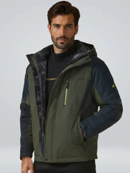Herren Winterjacke Kapuze Wasserfest Wärmend