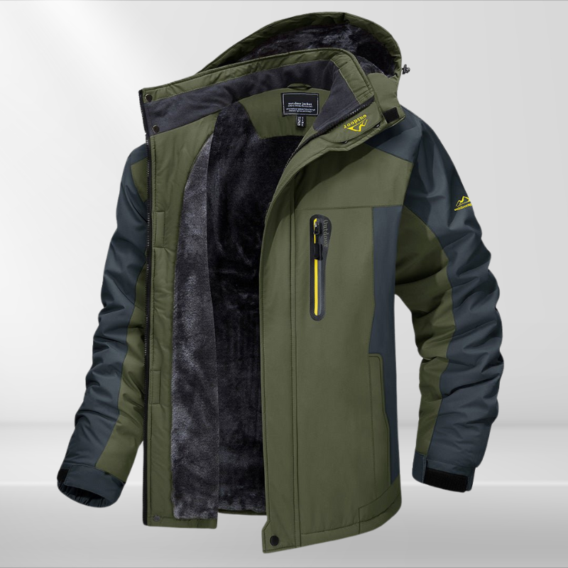 Herren Winterjacke Kapuze Wasserfest Wärmend