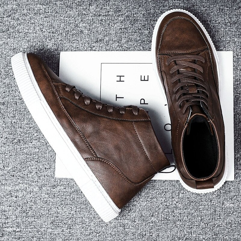 Herren Lederschuhe Kunstleder Elegante Schnürschuhe Schwarz - Eveloria
