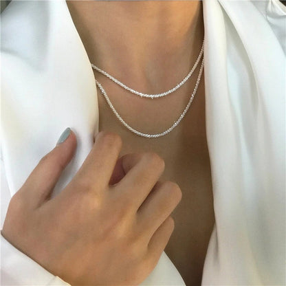 Eveloria Damen Doppelkette Silber - Eveloria