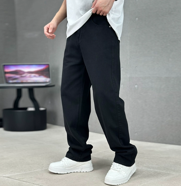 Herren Jeans Frühlingsmode Weite Passform Gerader Schnitt