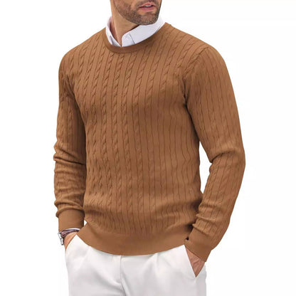 Eveloria Herren Zopfstrick Pullover Elegantes Design