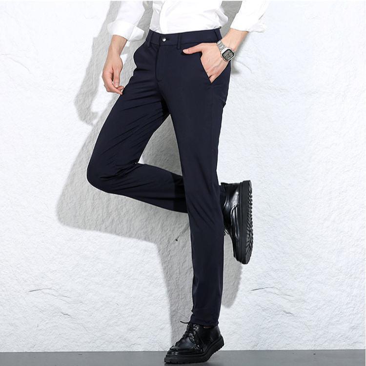 Eveloria Herren Stretchhose Klassisch Elastisch Schwarz - Eveloria