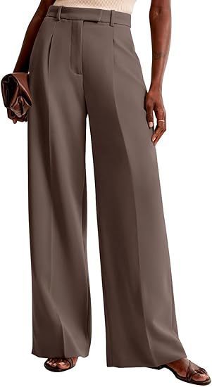 Damen Bundfaltenhose Weites Bein