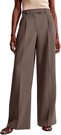 Damen Bundfaltenhose Weites Bein