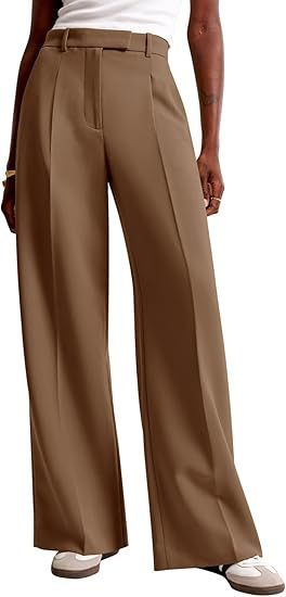 Damen Bundfaltenhose Weites Bein