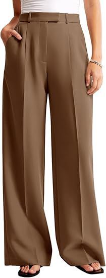 Damen Bundfaltenhose Weites Bein