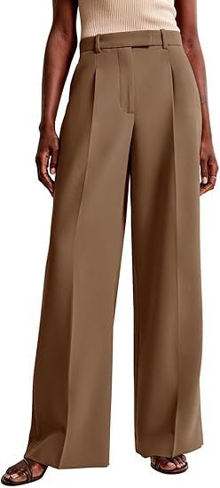 Damen Bundfaltenhose Weites Bein