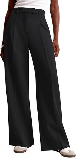Damen Bundfaltenhose Weites Bein