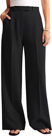 Damen Bundfaltenhose Weites Bein