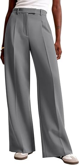 Damen Bundfaltenhose Weites Bein