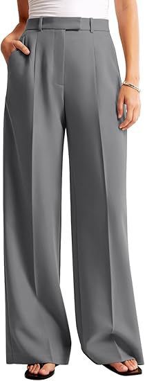 Damen Bundfaltenhose Weites Bein