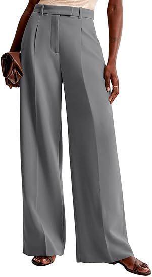Damen Bundfaltenhose Weites Bein