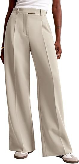 Damen Bundfaltenhose Weites Bein
