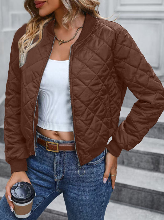 Damen Bomberjacke Gesteppt Bequem Eveloria