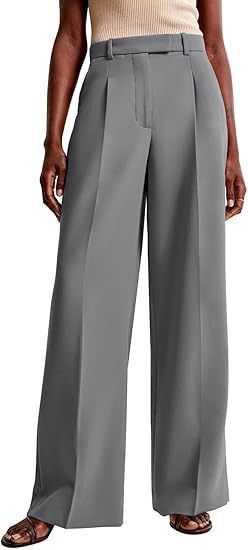 Damen Bundfaltenhose Weites Bein