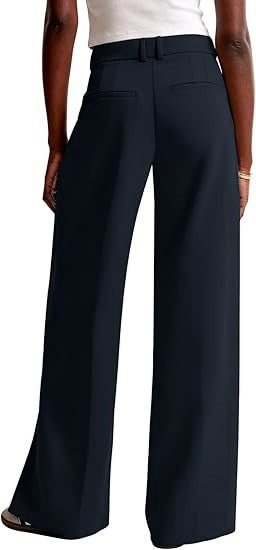 Damen Bundfaltenhose Weites Bein