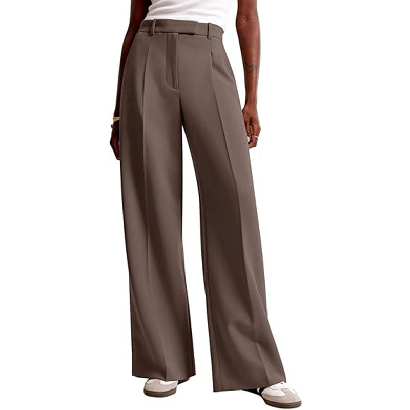 Damen Bundfaltenhose Weites Bein