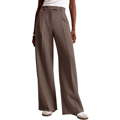 Damen Bundfaltenhose Weites Bein
