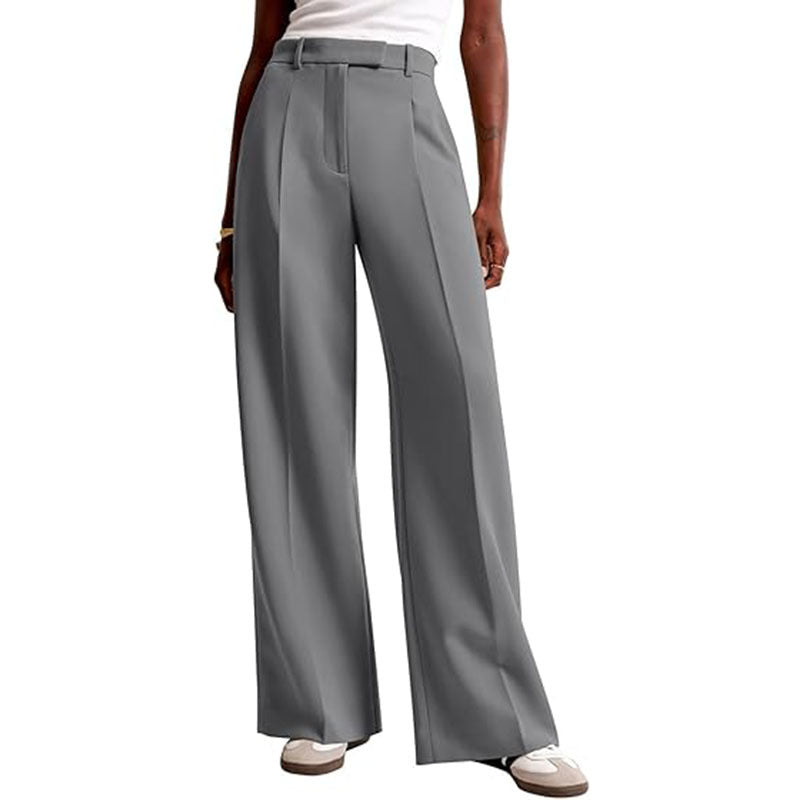 Damen Bundfaltenhose Weites Bein